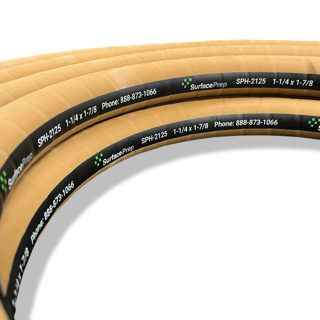 Abrasive Blast Hose 1-1/4 X 1-7/8 2PLY THIN WALL, Unfitted, 50 ft.