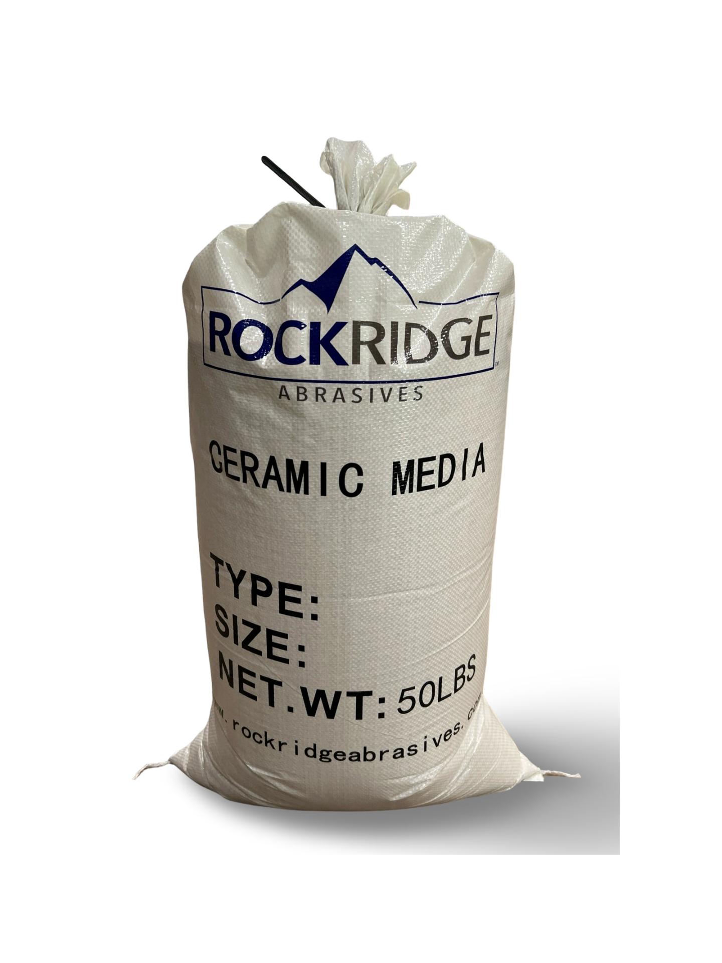 Tetrahedron Shaped Ceramic Tumbling Media, 30 x 30, Light-cut, RockRidge, 50 lb bag